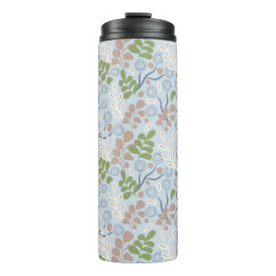 Botanical organic shapes thermal tumbler