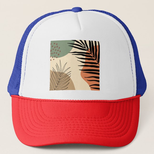 Botanical organic shapes trucker hat (Front)