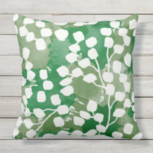 Botanical Outdoor Pillow, Green Outdoor Pillow