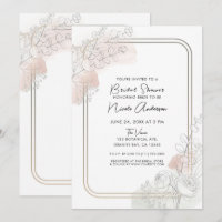 Botanical Outline Sage Blush Floral Bridal Shower