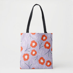 Botanical Pastel Pink: Floral Pattern Tote Bag