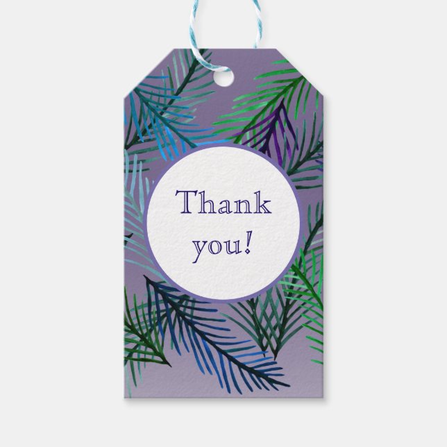 Botanical Pattern Custom Gift Tags (Front)