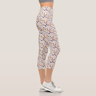 Botanical Pattern Customize Capri Leggings