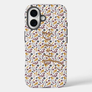 Botanical Pattern Customize iPhone 16 Case