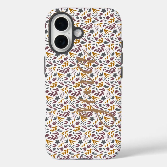 Botanical Pattern Customize Case-Mate iPhone Case (Back)