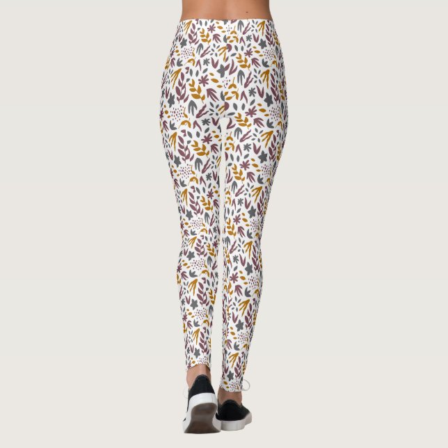 Botanical Pattern Customize Leggings (Back)