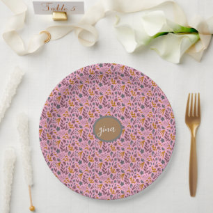 Botanical Pattern Customize Paper Plate