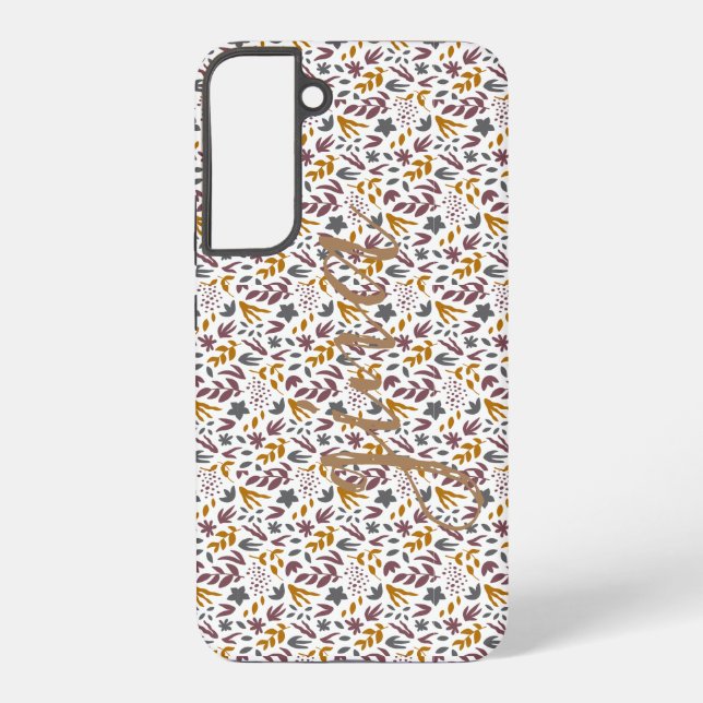 Botanical Pattern Customize Samsung Galaxy S22+ Case (Back)