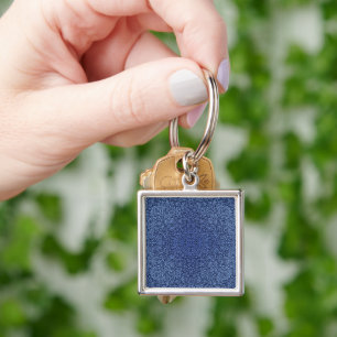 Botanical Pattern in Blue 2 Keychain