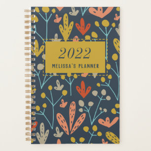 Botanical Pattern Personalized Year 2022 Planner