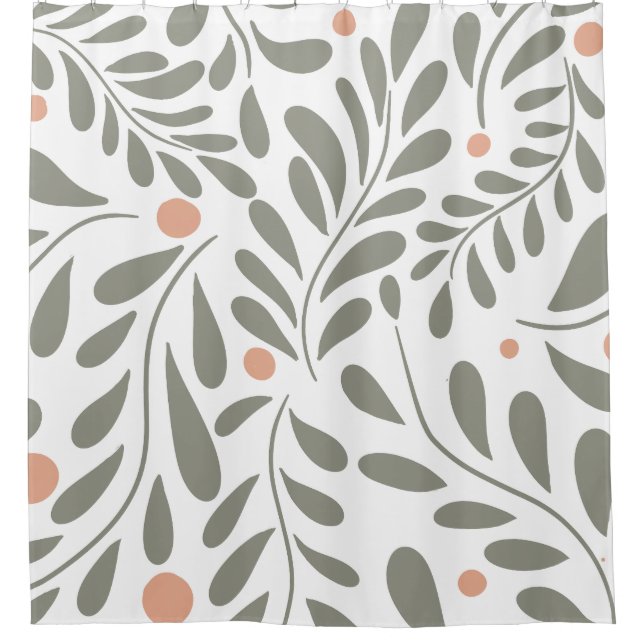 Botanical Pattern Sage green leaves (Front)
