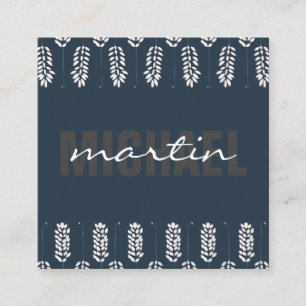 Botanical Pattern Square Business Card