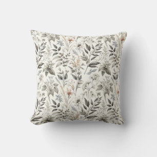 Botanical Pattern Throw Pillow