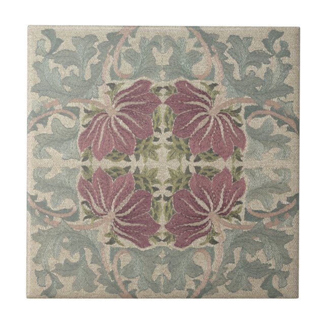 Botanical Pattern - William Morris Tile (Front)