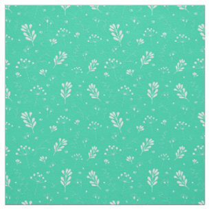 Botanical Pattern With Minimalistic Floral Element Fabric
