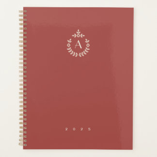 Botanical Pendant Crest Monogram Yearly Planner