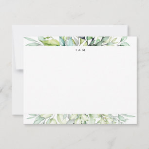 Botanical Personalized Monogram Stationery Card