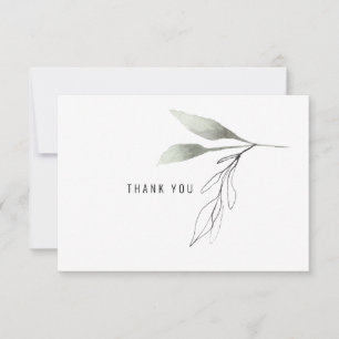  Botanical Personalized Script Name Thank You