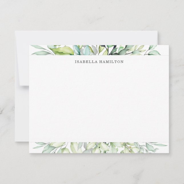 Botanical Personalized Stationery Card (Front)