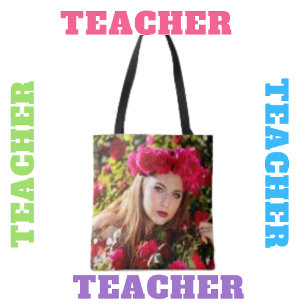 Botanical Petal Spring Red Pink Flora Tote Bag