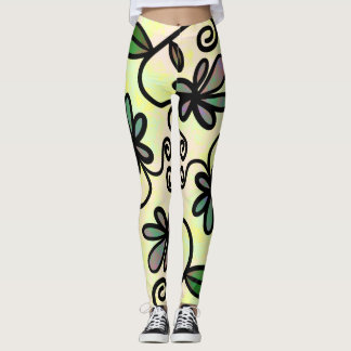 botanical petals leggings