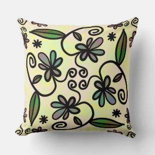 botanical petals pillow