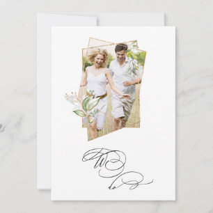 *~* Botanical  PHOTO AR6 RSVP +  QR Wedding Invitation