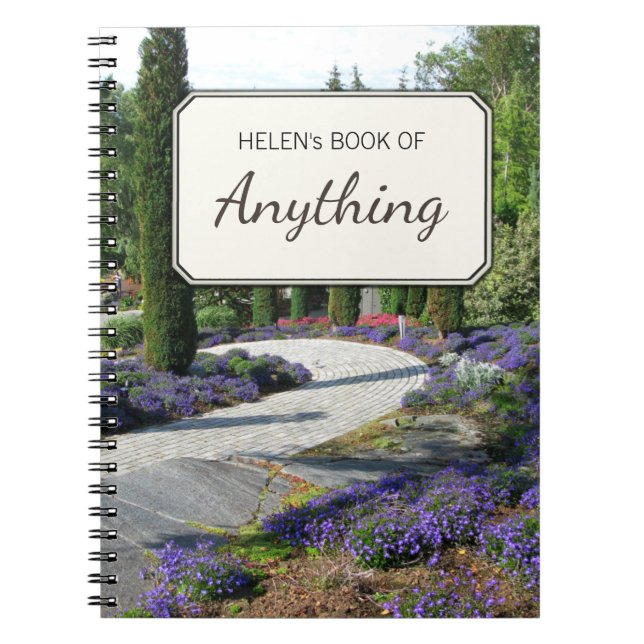 Botanical Photo Motive Personalized Notebook (Front)