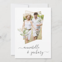 *~* Botanical PHOTO + RSVP + QR AR6 Wedding Invi