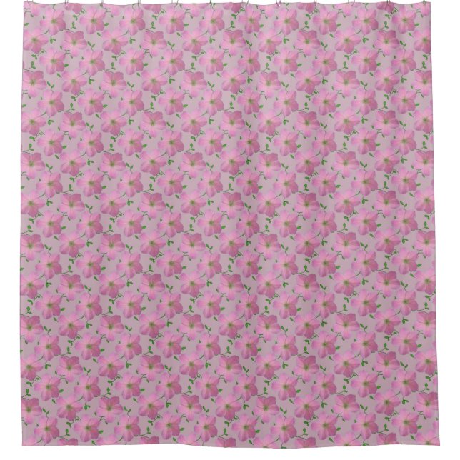 Botanical Pink Geranium Flower on any Colour (Front)