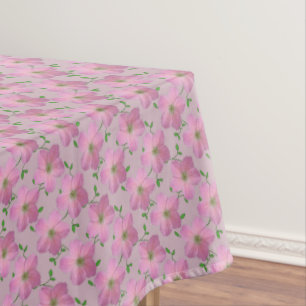 Botanical Pink Geranium Flower on any Colour Tablecloth