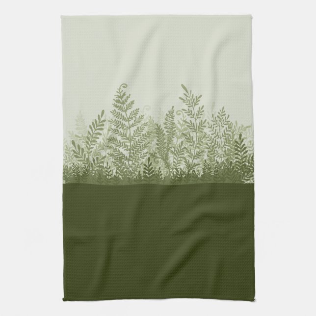Botanical Plant Illustration Kitchen Towel (Vertical)