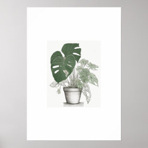 Botanical Plant Parent Poster for Indoor Garden En
