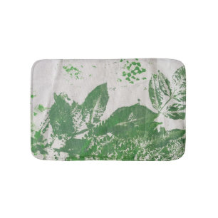 Botanical Plant Print Art Boho Bath Mat