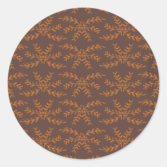 botanical plants classic round sticker (Front)