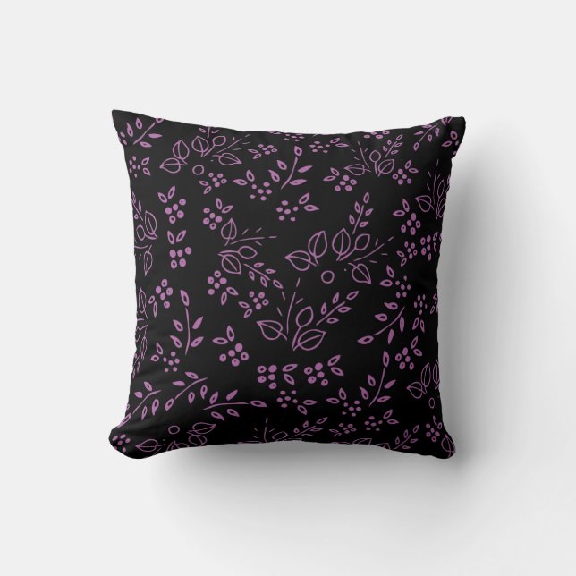 botanical plants throw pillow (Front)