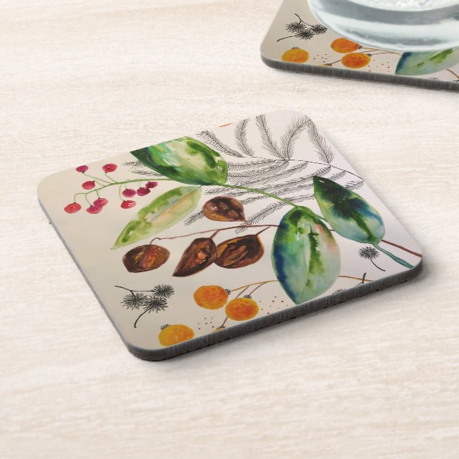 botanical plastic coaster (Left Side)
