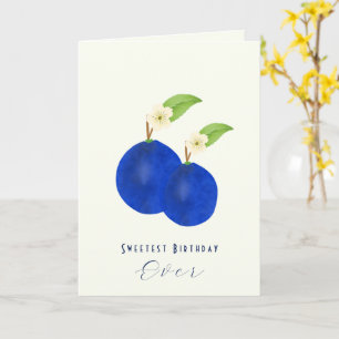 Botanical Plums Collection Birthday Card
