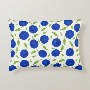 Botanical Plums Collection Ivory Accent Pillow