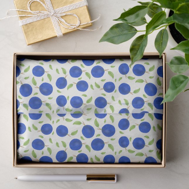 Botanical Plums Collection Ivory Tissue Paper (Gift)