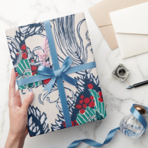 Botanical pochoir pattern oriental  Samarkande   Wrapping Paper