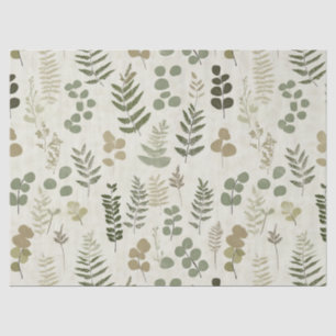Botanical Pressed Leaves Pattern – Fern Print (3) Tissue Paper