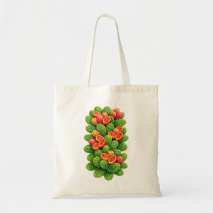 Botanical Prickly Pear Cactus Fruit Tote Bag