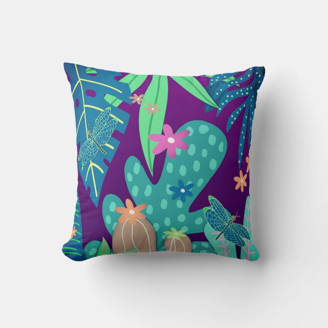 Botanical Print #11 Throw Pillow (Front)