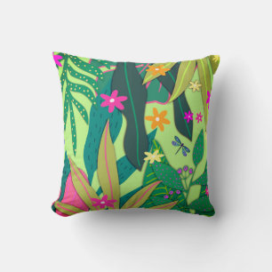 Botanical Print #12 Sangria Throw Pillow