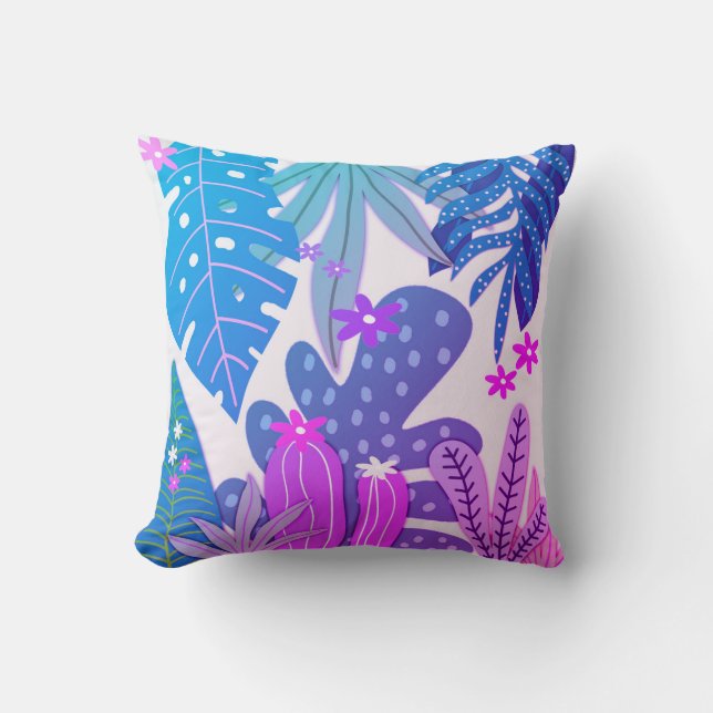 Botanical Print #3 Throw Pillow (Front)