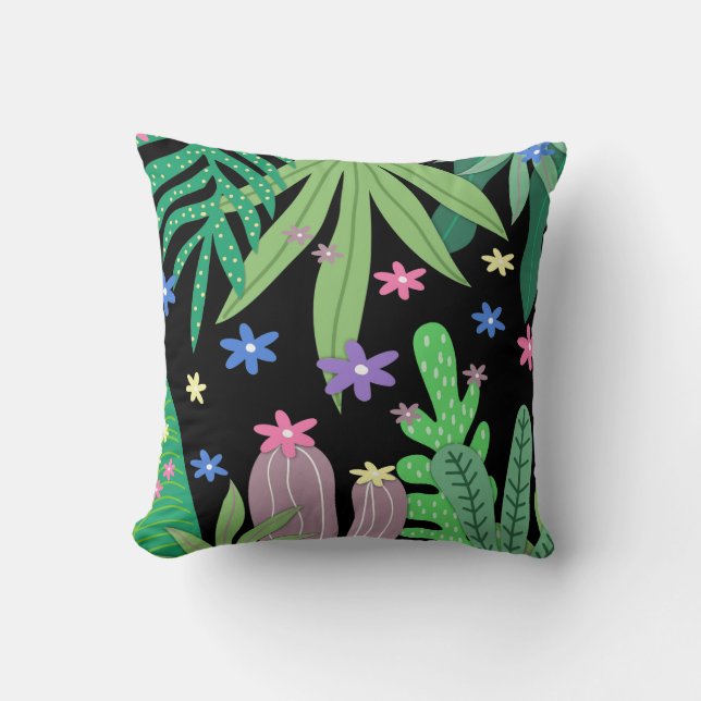 Botanical Print #5 Throw Pillow (Front)