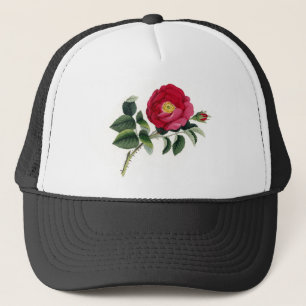 Botanical Print - French Rose (Rosa Gallica) Trucker Hat