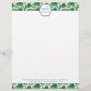 Botanical Print Stationery, Garden Business Letterhead
