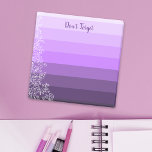 Botanical Purple Striped Gradient Don't Forget Post-it Notes<br><div class="desc">Keep track of all your important tasks with this cute personalized post-it notes. The design features hand drawn botanical elements in white on a horizontal  stripes in different shades of purple. The text is fully customizable.</div>